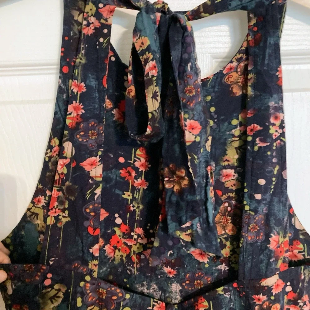 NATURAL LIFE Navy Floral Halter Maxi Dress - Picture 3 of 5